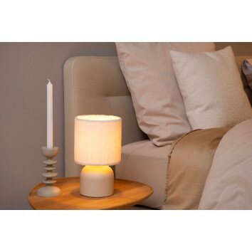 Lucide WOOLLY Lampada da tavolo Beige, 1-Luce