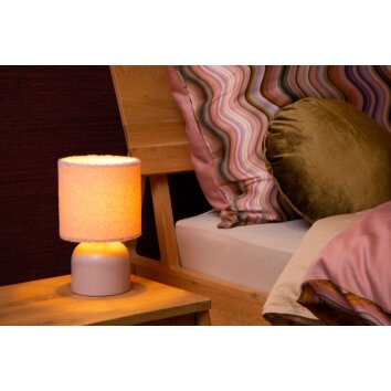 Lucide WOOLLY Lampada da tavolo Fucsia, 1-Luce