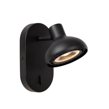 Lucide SENSAS Applique Nero, 1-Luce