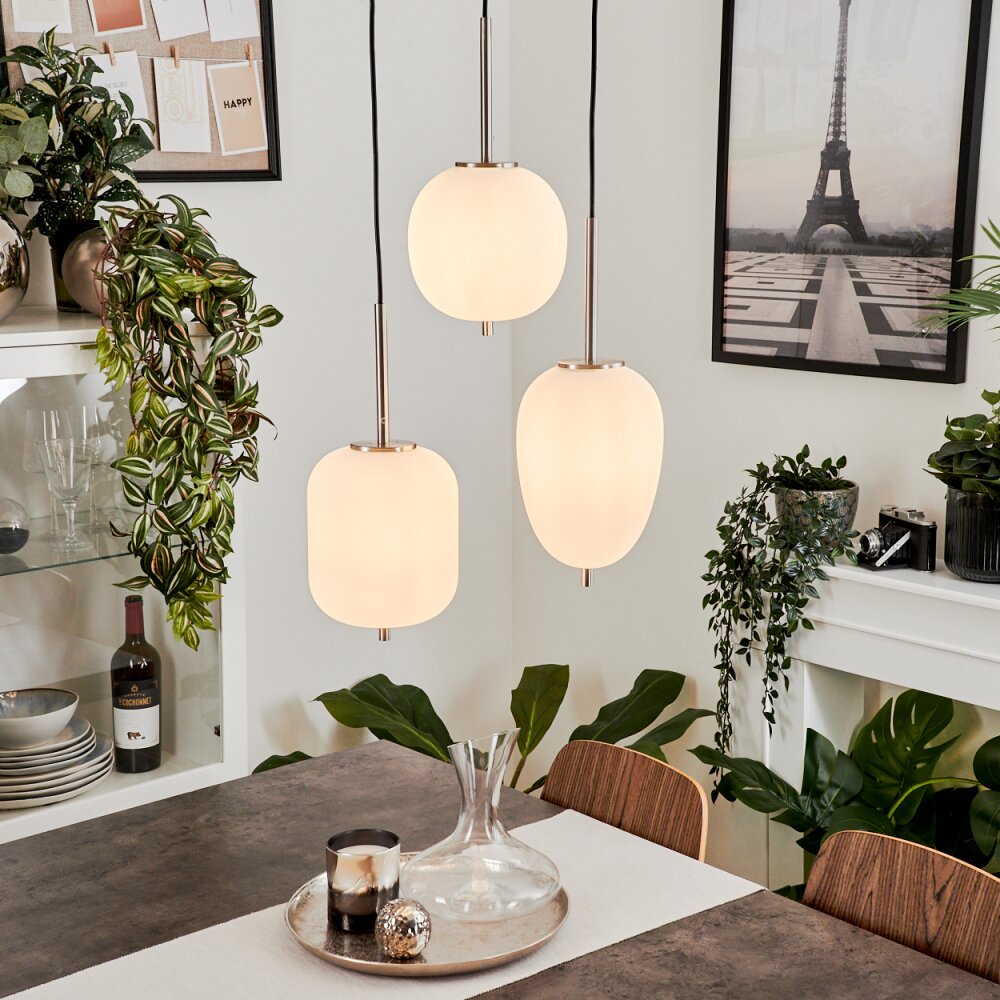 Verbania Lampadario a sospensione Nichel opaco, 3-Luci main product photo