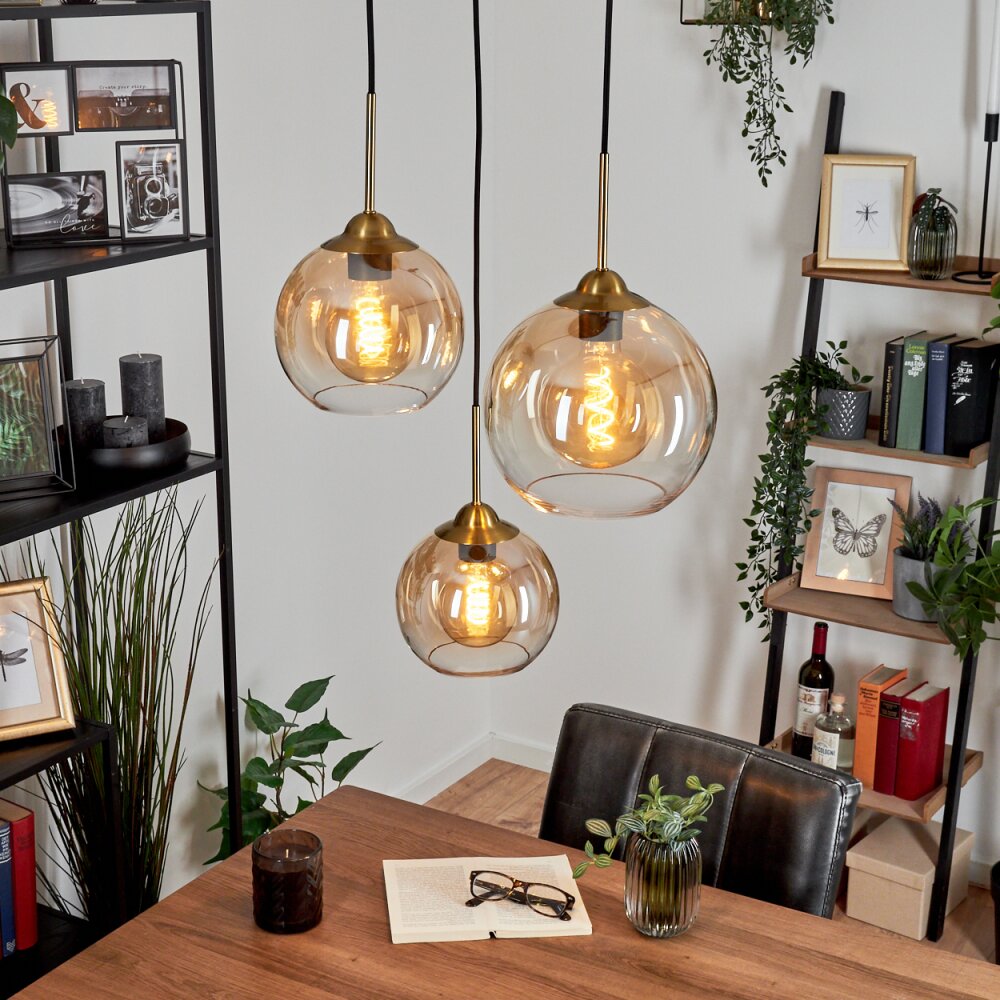 Calapa Lampadario a sospensione Ottone, 3-Luci main product photo