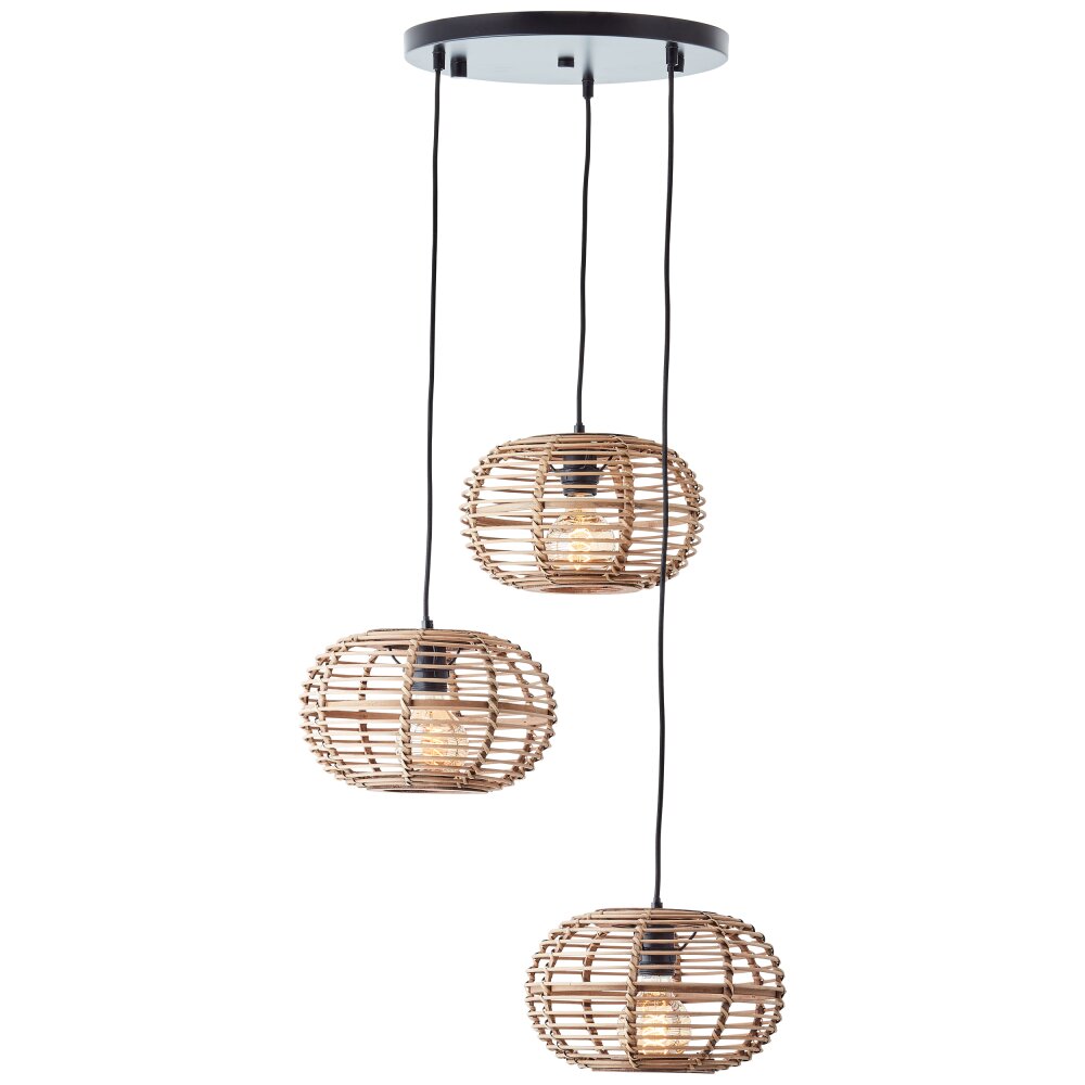 Brilliant Woodball Lampada a Sospensione Nero, 3-Luci main product photo