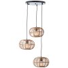 Brilliant Woodball Lampada a Sospensione Nero, 3-Luci