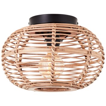 Brilliant Woodball Plafoniera Nero, 1-Luce