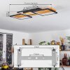 Pompu Plafoniera LED Nero, 1-Luce