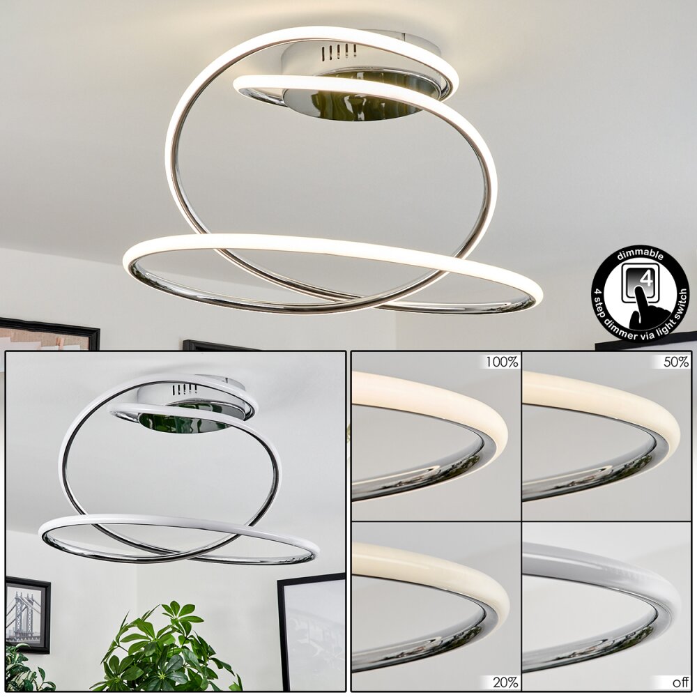 Donebas Plafoniera LED Cromo, 1-Luce main product photo