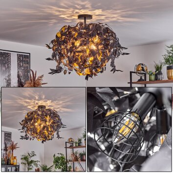 Kallax Plafoniera Nero, 3-Luci Kallax Plafoniera Nero, 3-Luci