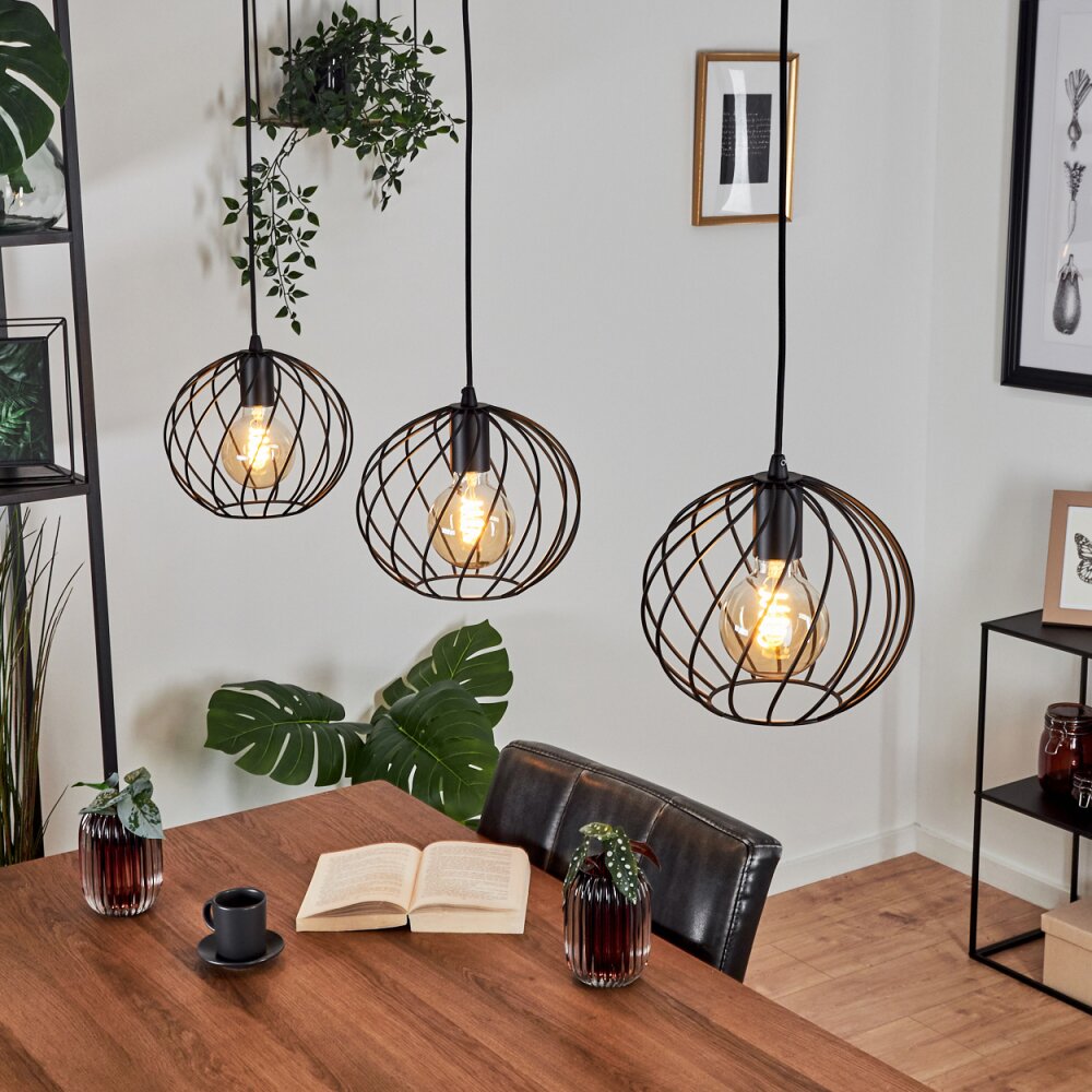 Miton Lampadario a sospensione Nero, 3-Luci main product photo