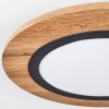 Salmi Plafoniera LED Aspetto del legno, Nero, 1-Luce