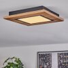 Salmi Plafoniera LED Aspetto del legno, Nero, 1-Luce