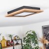 Salmi Plafoniera LED Aspetto del legno, Nero, 1-Luce