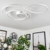 Olok Plafoniera LED Bianco, 1-Luce, Telecomando