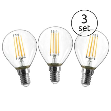 Globo Set di 3 LED E27 4 Watt 3000 Kelvin 400 Lumen