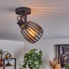 Pocho Plafoniera Ottone, Nero, 1-Luce