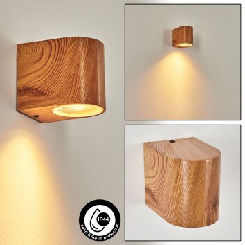 Skaabu Applique da esterno Aspetto del legno, 1-Luce