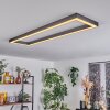 Dubuisson Plafoniera LED Antracite, 1-Luce, Telecomando