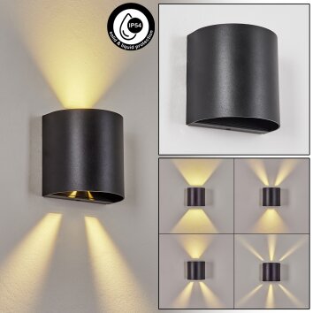 Arteaga Applique da esterno LED Nero, 1-Luce