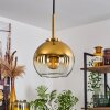Koyoto Lampadario a sospensione Vetro 15 cm Oro, Nero, 1-Luce