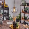 Koyoto Lampadario a sospensione Vetro 20 cm Oro, Nero, 1-Luce