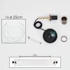 Koyoto Lampadario a sospensione Vetro 25 cm Ottone antico, 1-Luce