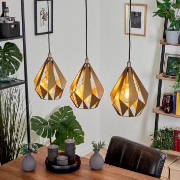 Tobas Lampadario a sospensione Oro, 3-Luci