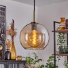 Koyoto Lampadario a sospensione Vetro 25 cm Ottone antico, 1-Luce