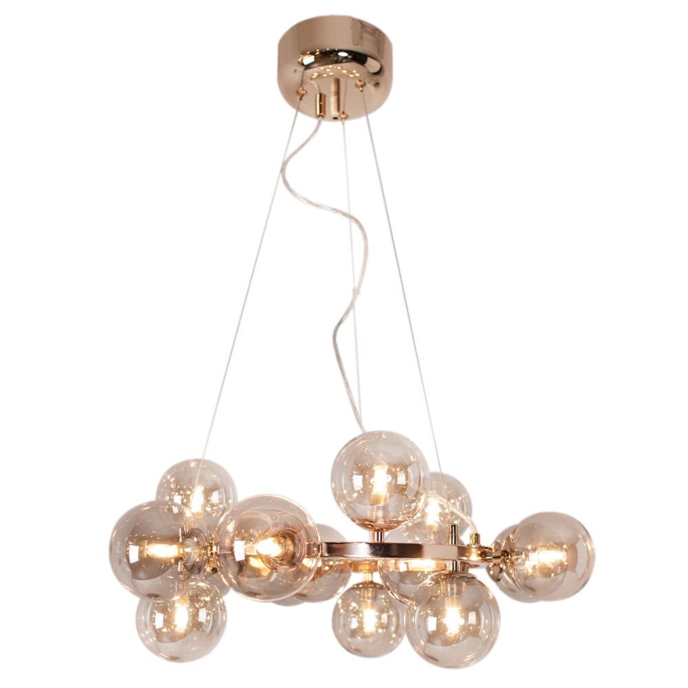 Lampadario a sospensione By Rydens Splendor Ambrato, Oro, 15-Luci main product photo