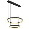 Globo AUGUSTO Lampadario a sospensione LED Oro, Nero, 2-Luci, Telecomando, Cambia colore