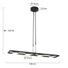 Steinhauer Soleil Lampada a Sospensione LED Nero, 4-Luci