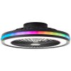 Brilliant Palmero ventilatore da soffitto Nero, 1-Luce, Telecomando, Cambia colore