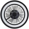 Brilliant Palmero ventilatore da soffitto Nero, 1-Luce, Telecomando, Cambia colore