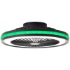 Brilliant Palmero ventilatore da soffitto Nero, 1-Luce, Telecomando, Cambia colore