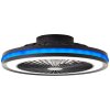 Brilliant Palmero ventilatore da soffitto Nero, 1-Luce, Telecomando, Cambia colore