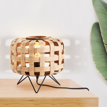 Brilliant Woodline Lampada da tavolo Nero, 1-Luce