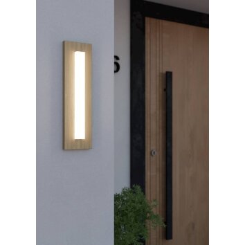 Eglo BITETTO Applique da esterno LED Aspetto del legno, 1-Luce