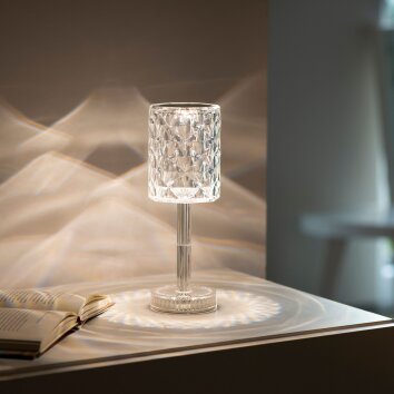 Leuchten-Direkt KRISTALA Lampada da tavolo Trasparente, chiaro, 1-Luce