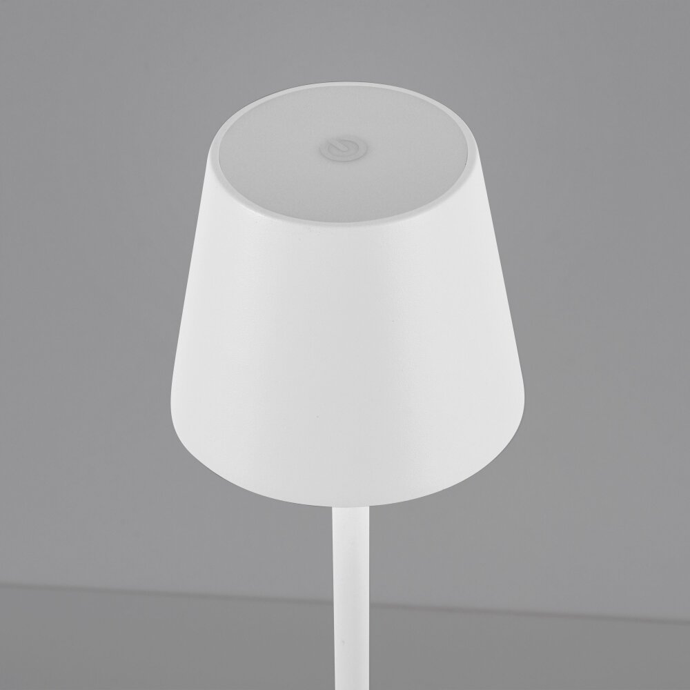Leuchten-Direkt EURIA Lampada da tavolo LED Bianco, 1-Luce