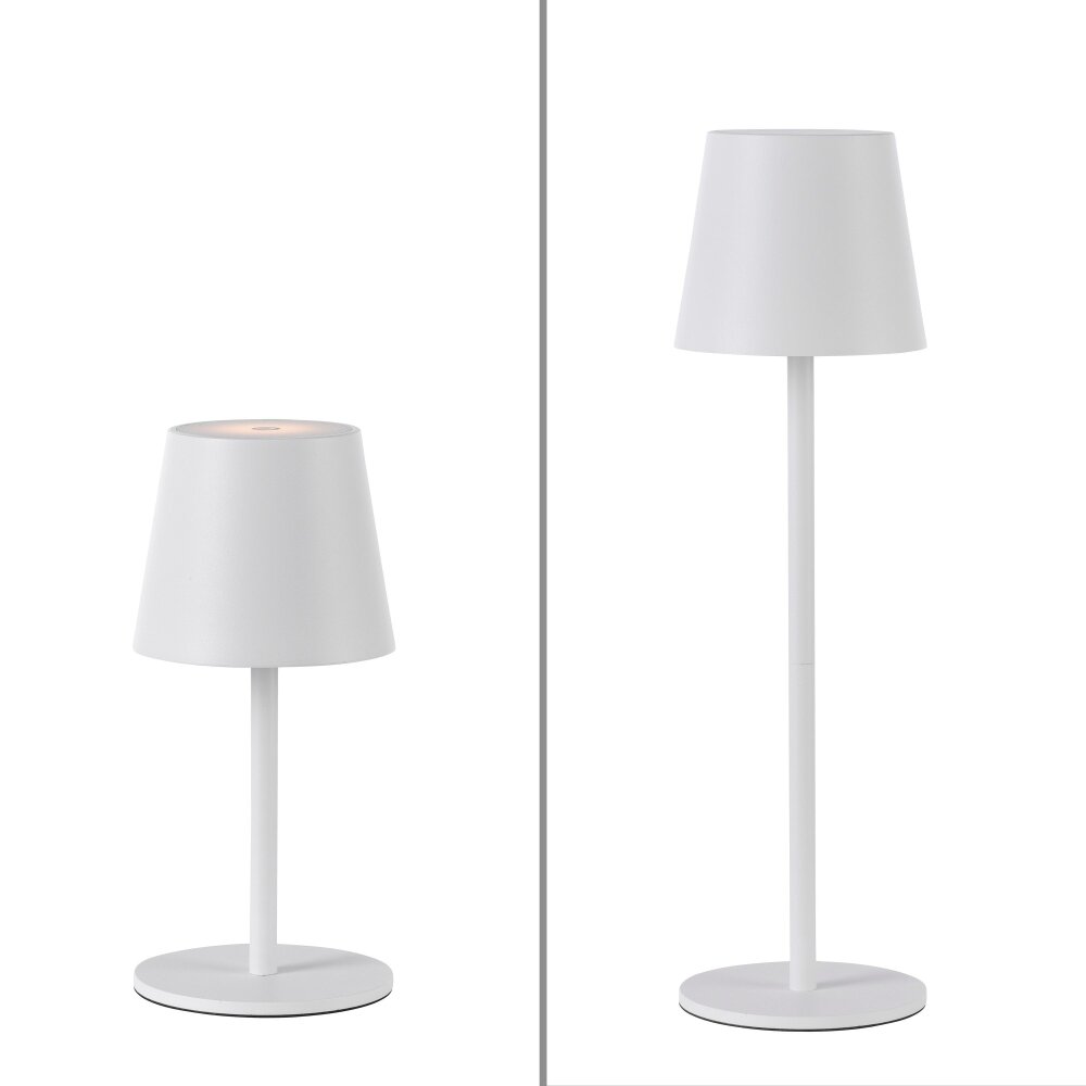 Leuchten-Direkt EURIA Lampada da tavolo LED Bianco, 1-Luce