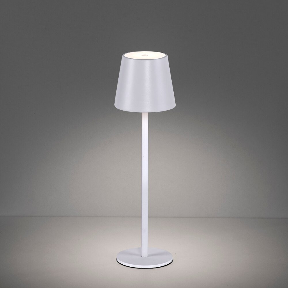 Leuchten-Direkt EURIA Lampada da tavolo LED Bianco, 1-Luce