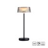 Leuchten-Direkt DORA Lampada da tavolo LED Nero, 1-Luce
