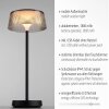 Leuchten-Direkt DORA Lampada da tavolo LED Nero, 1-Luce