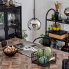 Koyoto Lampadario a sospensione Vetro 15 cm Acciaio inox, Nero, 1-Luce