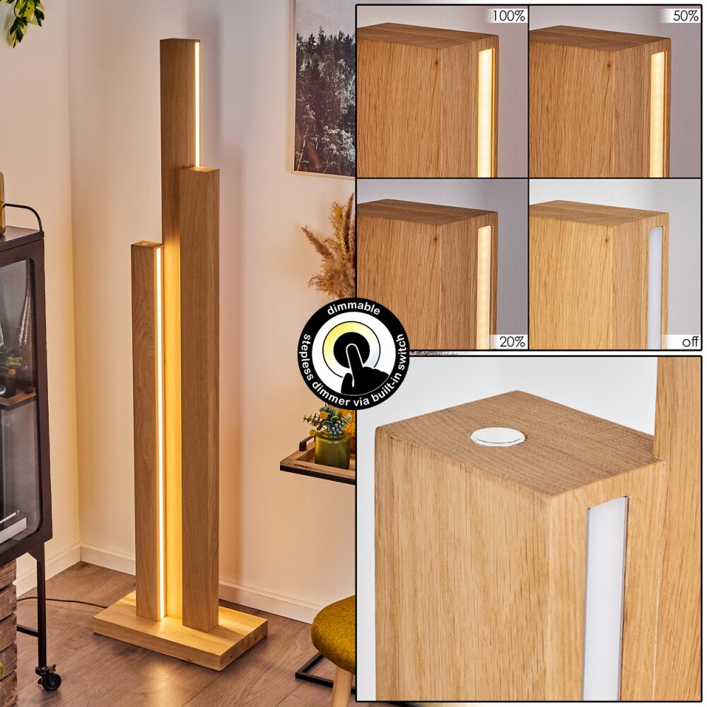 Tejedor Lampada da terra LED Écru, 3-Luci main product photo