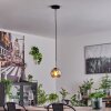 Koyoto Lampadario a sospensione Vetro 15 cm Nero, Argento, 1-Luce