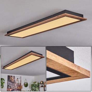 Salmi Plafoniera LED Aspetto del legno, 1-Luce