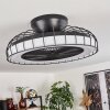 Burmeister ventilatore da soffitto LED Nero, 1-Luce, Telecomando