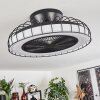 Burmeister ventilatore da soffitto LED Nero, 1-Luce, Telecomando