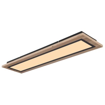 Globo LEA Plafoniera LED Aspetto del legno, Nero, 1-Luce