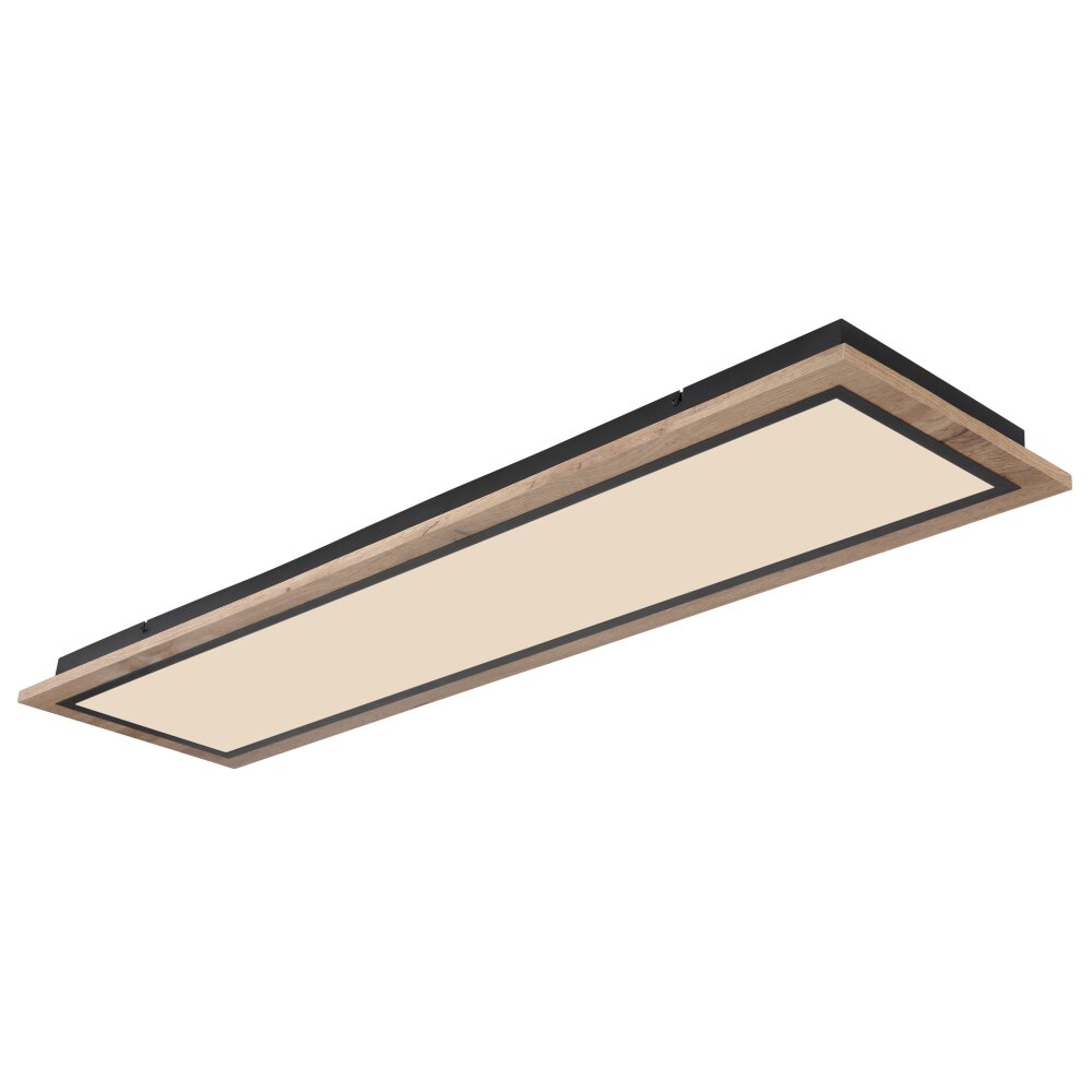 Globo LEA Plafoniera LED Aspetto del legno, Nero, 1-Luce, Telecomando main product photo