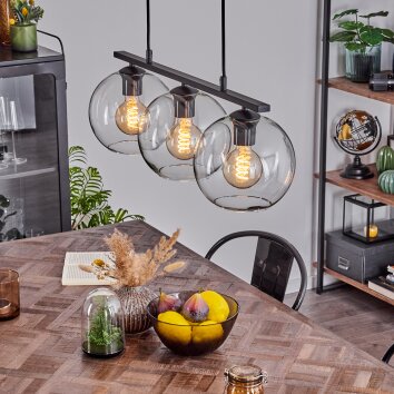 Koyoto Lampada a Sospensione Vetro 20 cm Chiaro, 3-Luci